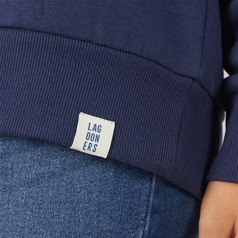 Dame fogmere grafisk sweatshirt Navy - Billede 4