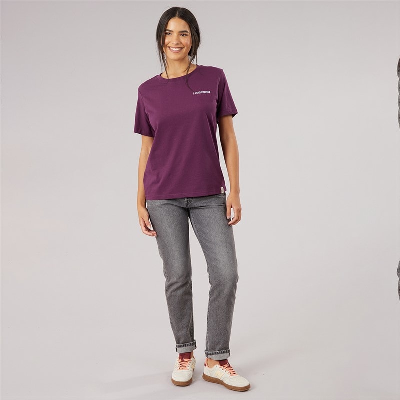 Dame meadow t-shirt Mørkelilla - Billede 4