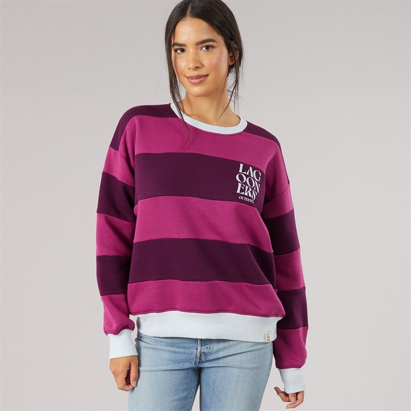 Dame cornflour field grafisk sweatshirt Berry/Dunkelviolett - Billede 2