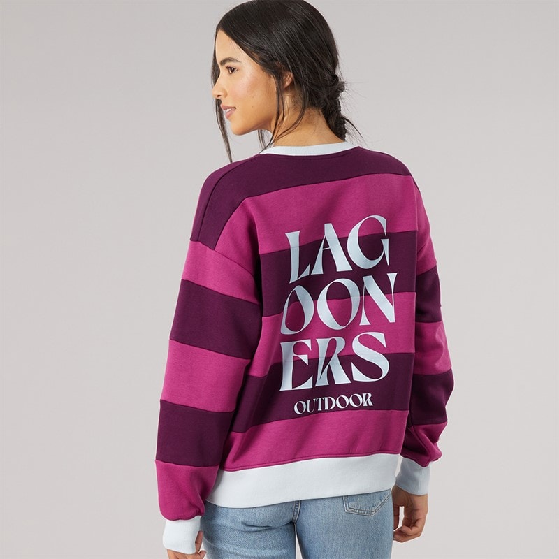Dame cornflour field grafisk sweatshirt Berry/Dunkelviolett - Billede 3