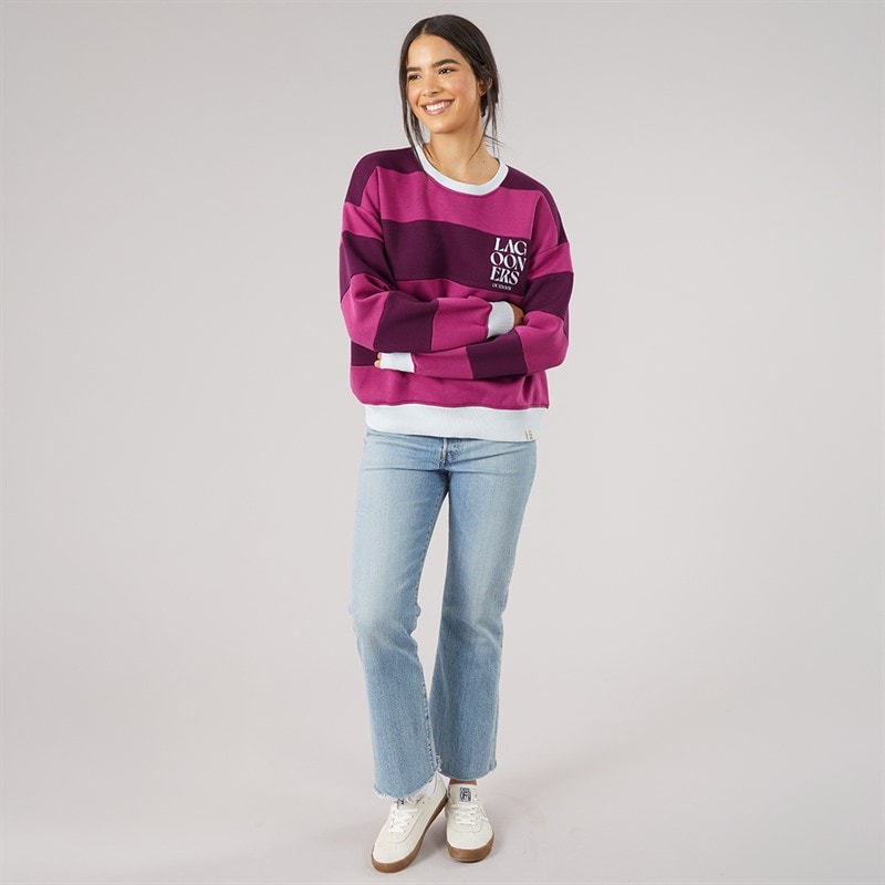 Dame cornflour field grafisk sweatshirt Berry/Dunkelviolett - Billede 4