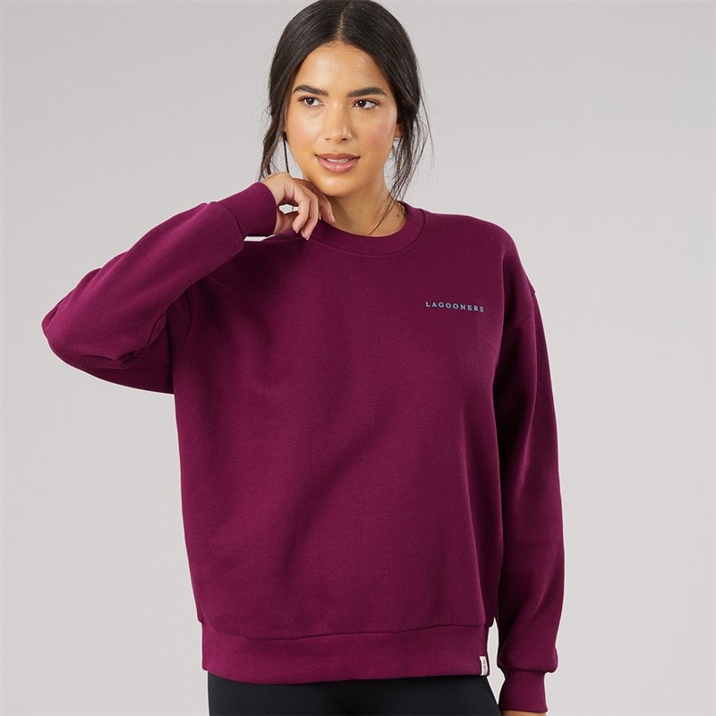 Dame thistleby grafisk sweatshirt Mørkelilla - Billede 2