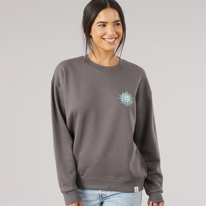 Dame fogmere grafisk sweatshirt Charcoal - Billede 2