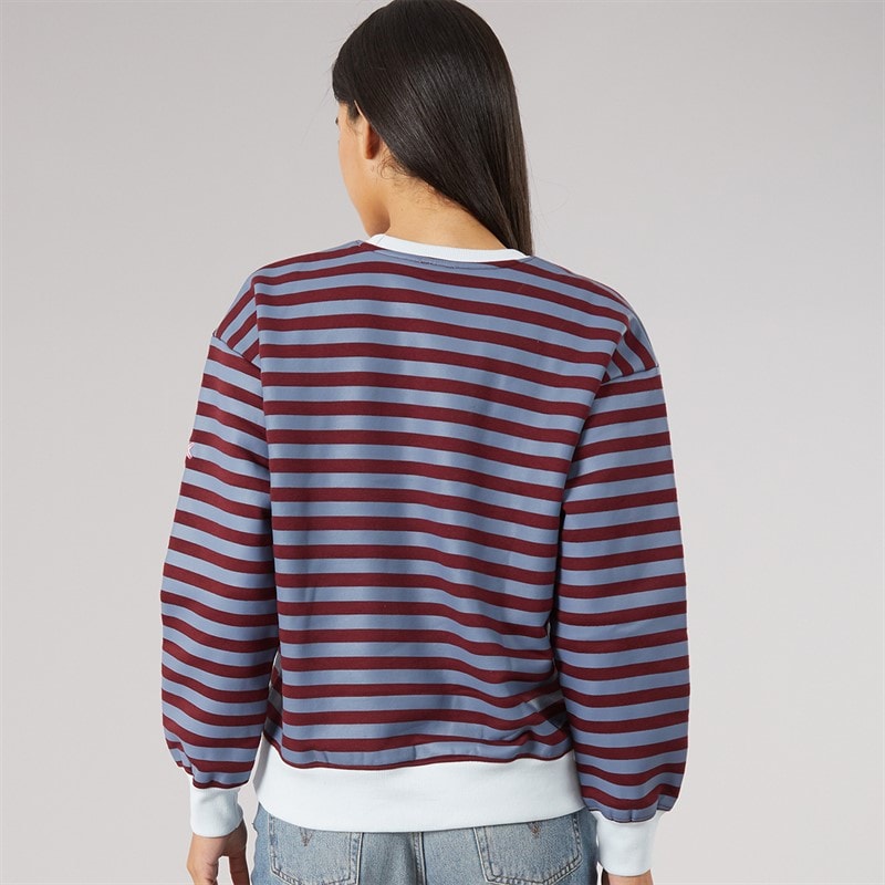 Dame dewwfall stribet sweatshirt Stone Blue - Billede 2
