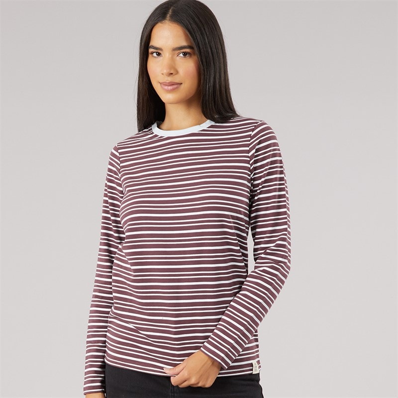 Dame fenwick langærmet t-shirt Brun - Billede 1