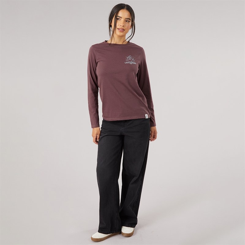 Dame grove langærmet t-shirt Brun - Billede 4