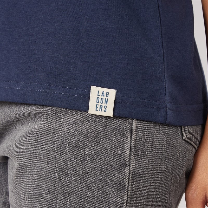 Dame bregne t-shirt Navy - Billede 4