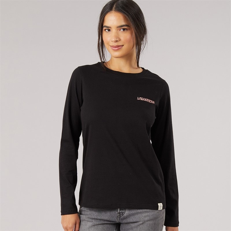 Dame oak langærmet t-shirt Sort - Billede 2