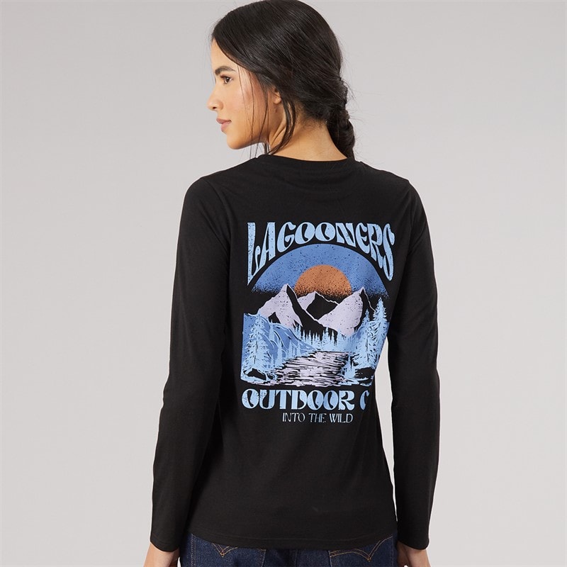 Dame breeze langærmet t-shirt Sort - Billede 3