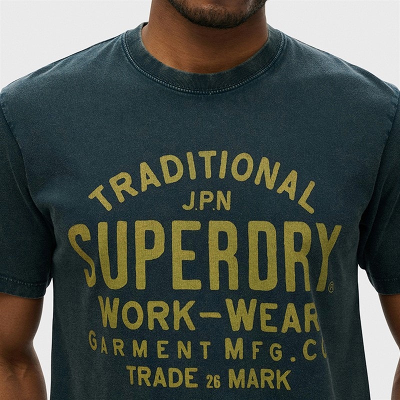 Herre machined goods workwear t-shirt Eclipse Navy - Billede 3