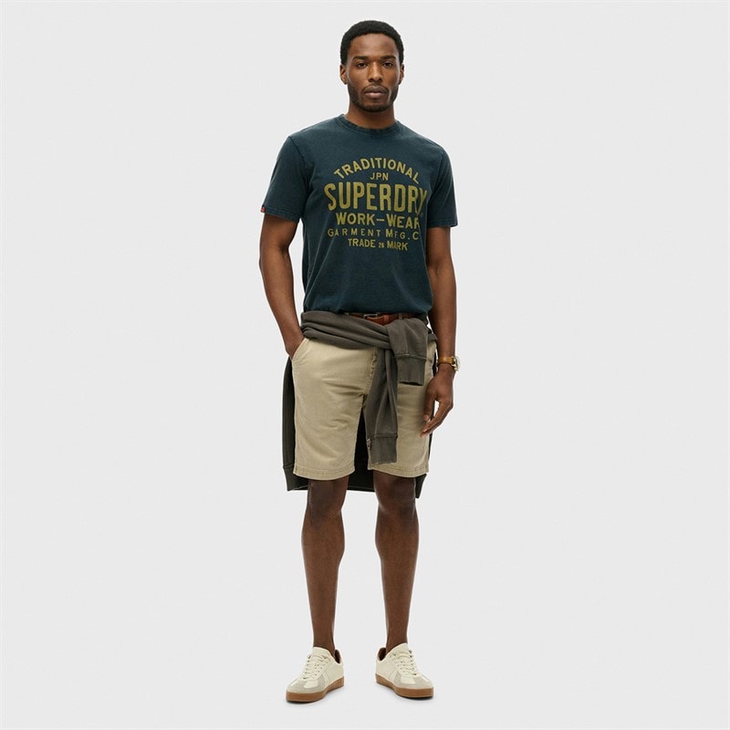 Herre machined goods workwear t-shirt Eclipse Navy - Billede 4