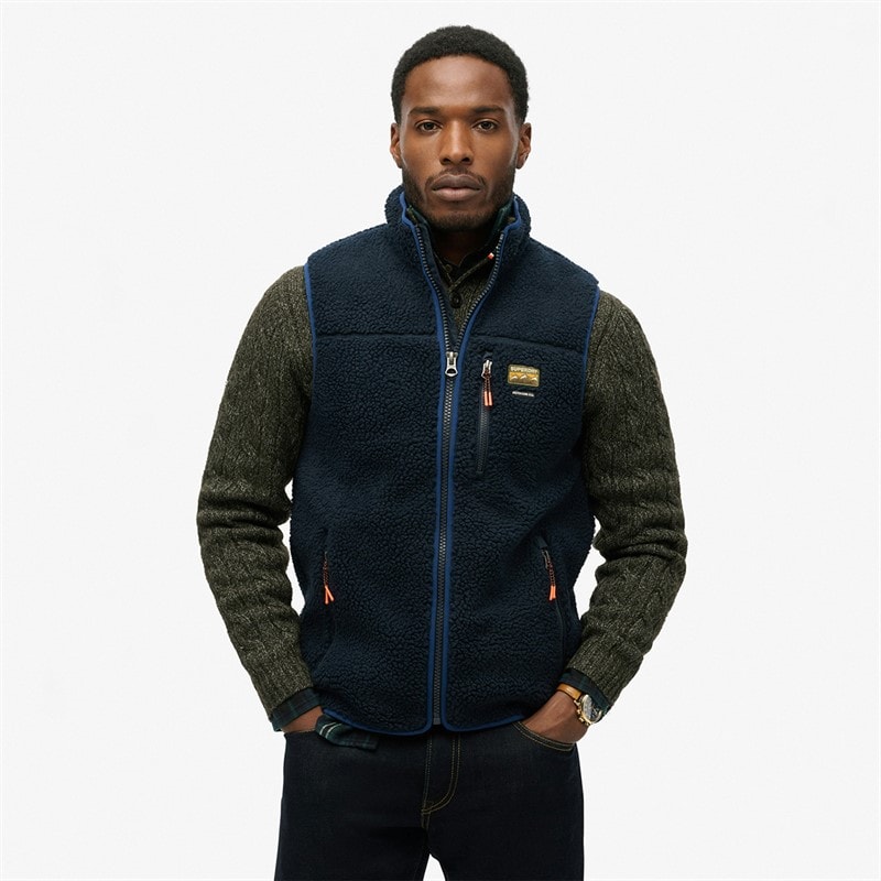 Herre outdoor fleecevest Eclipse Navy - Billede 2