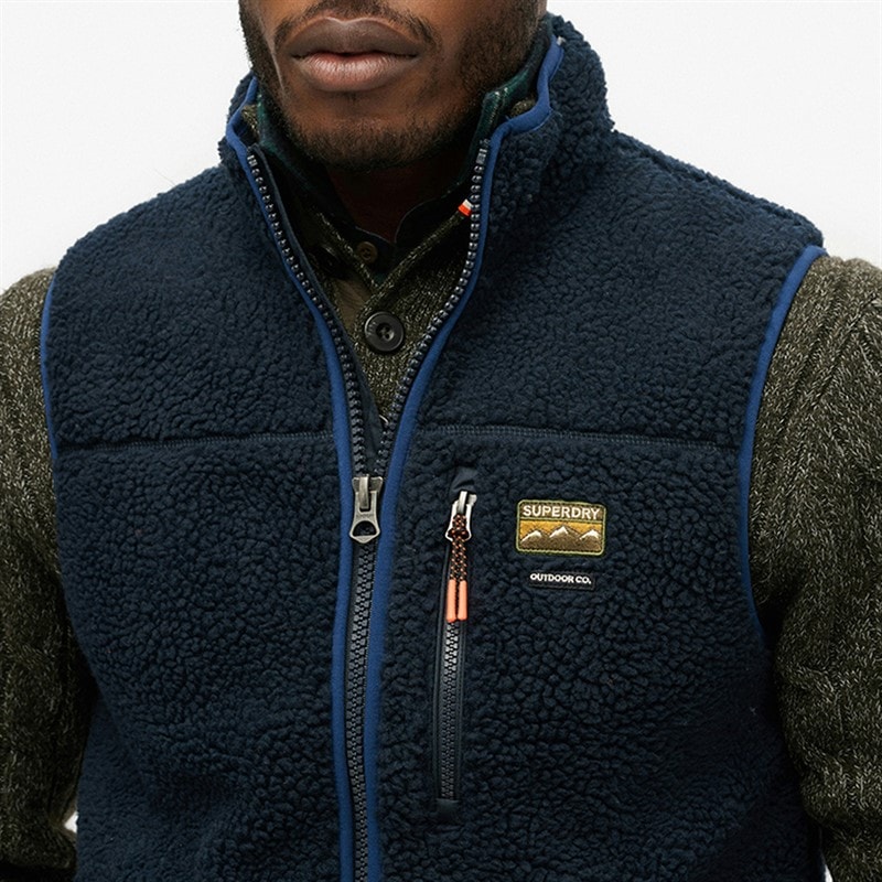 Herre outdoor fleecevest Eclipse Navy - Billede 3