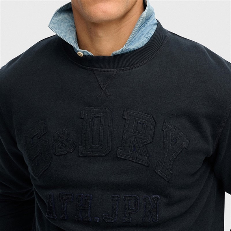 Herre vintage atletisk tonet sweatshirt Eclipse Navy - Billede 2