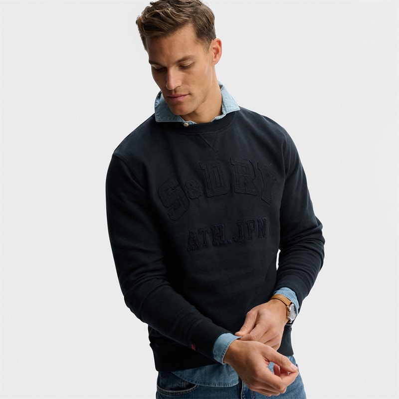 Herre vintage atletisk tonet sweatshirt Eclipse Navy - Billede 4