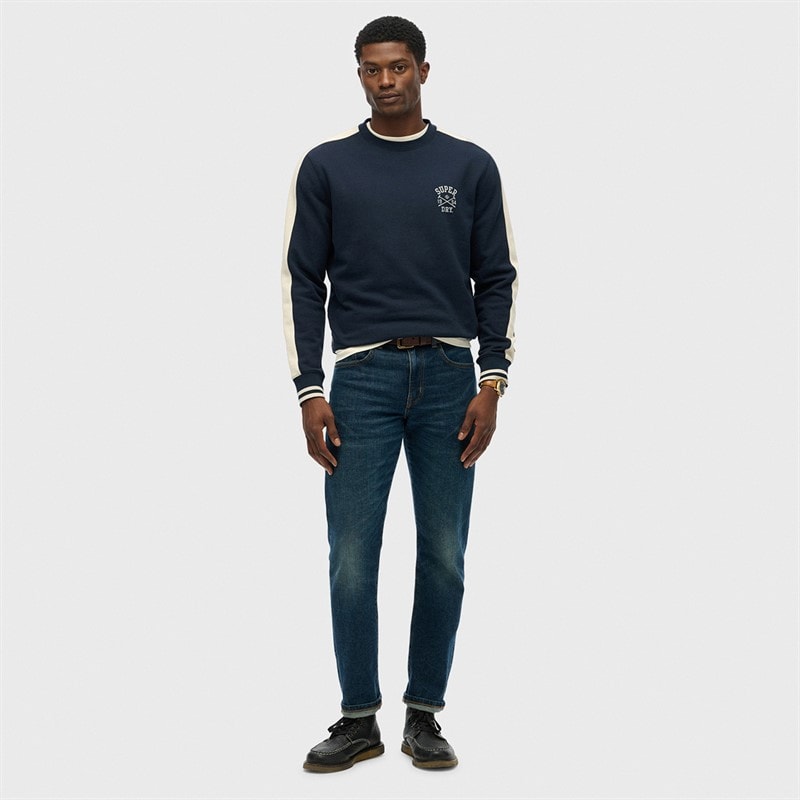 Herre athletic club sweatshirt Nautical Navy Contrast - Billede 4
