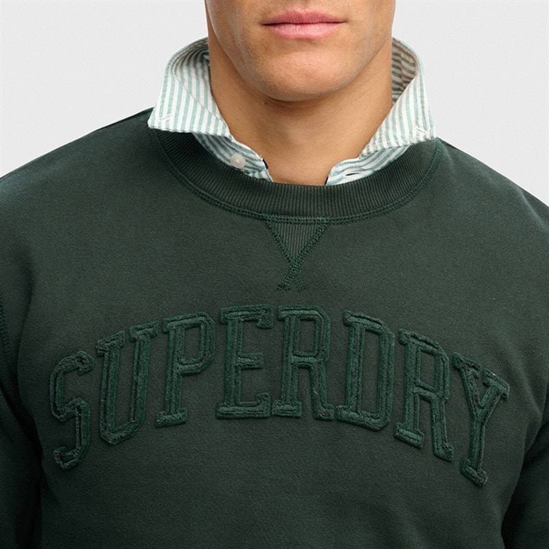 Herre vintage atletisk tonet sweatshirt Eagle Green - Billede 3