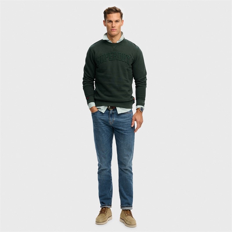 Herre vintage atletisk tonet sweatshirt Eagle Green - Billede 4