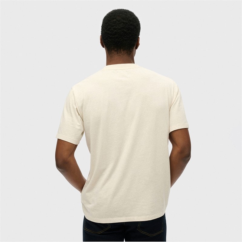 Herre machined goods workwear t-shirt Oat Cream Marl - Billede 2