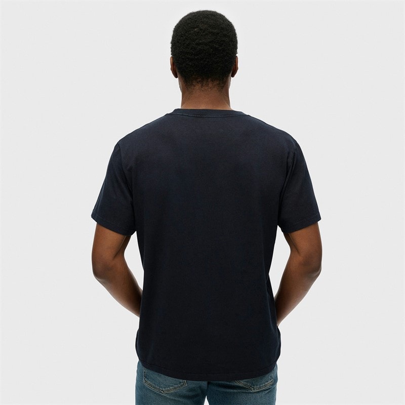 Herre essentials afslappet t-shirt Super Dark Navy - Billede 2