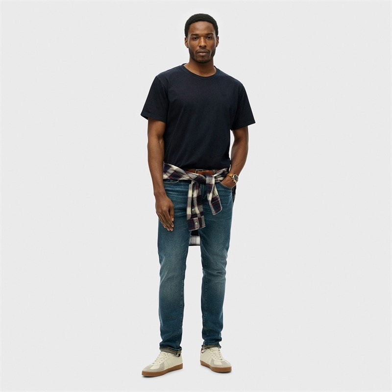Herre essentials afslappet t-shirt Super Dark Navy - Billede 4