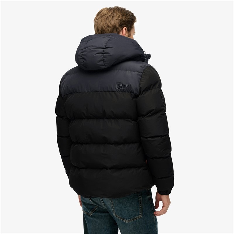 Herre colourblock pufferjakke Sort/Ebony - Billede 2