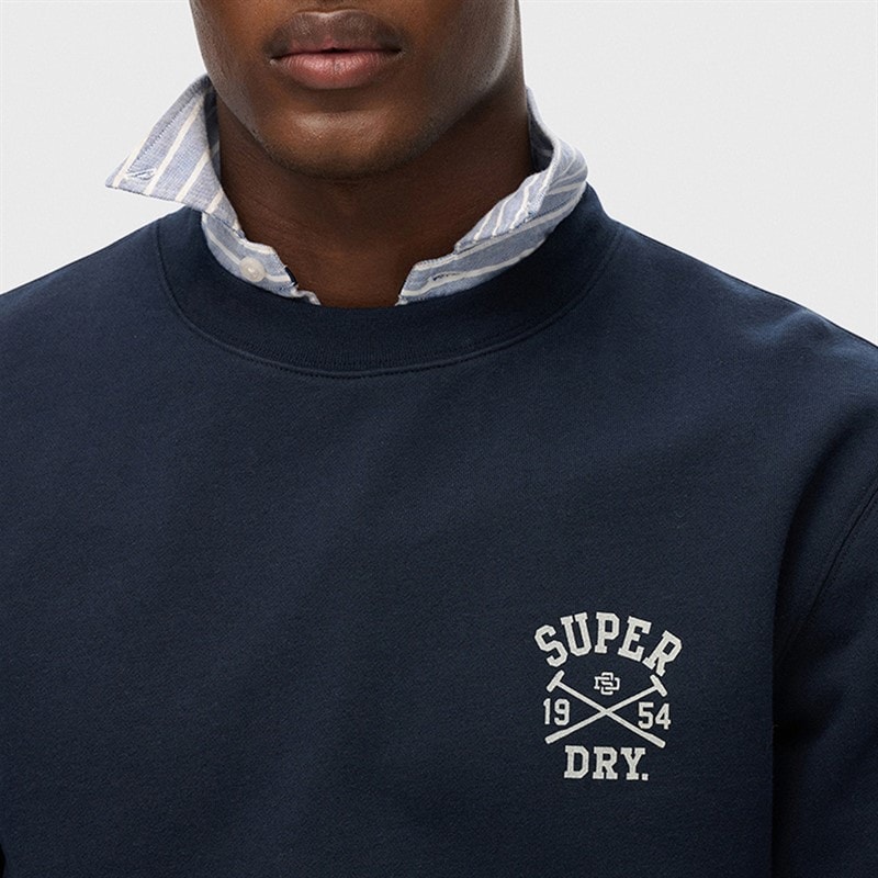 Herre athletic club sweatshirt Nautical Navy - Billede 3