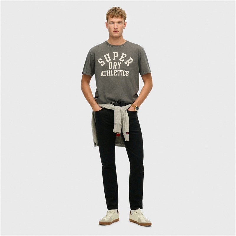 Herre atletisk t-shirt Charcoal - Billede 4