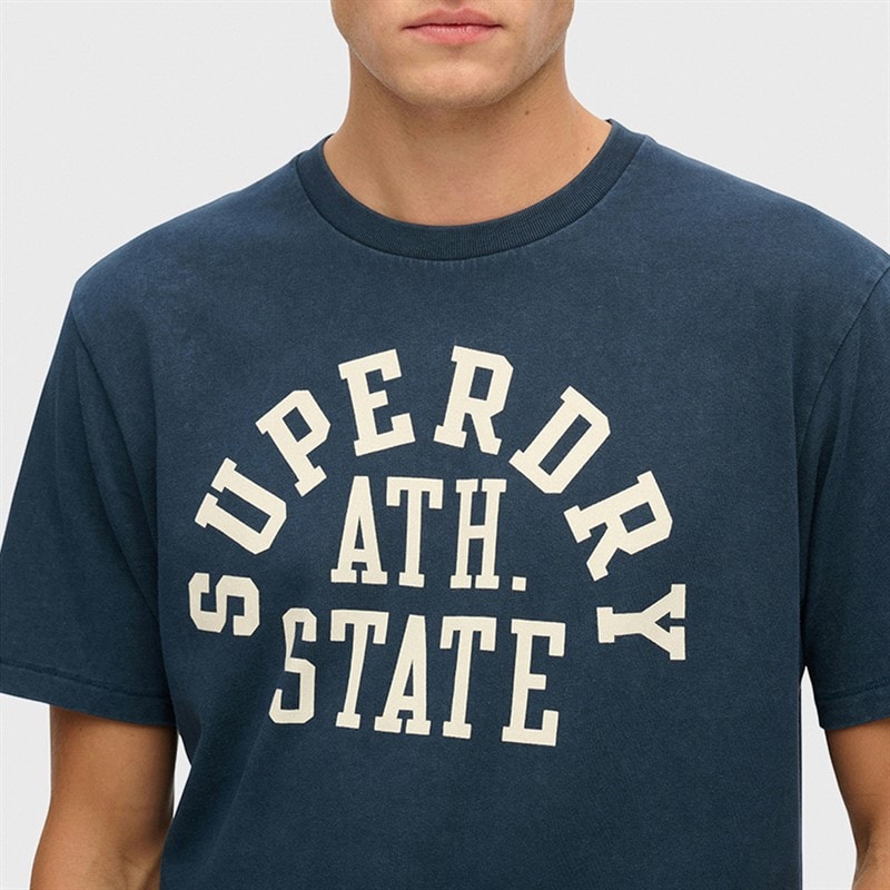 Herre atletisk t-shirt Nautical Navy - Billede 3