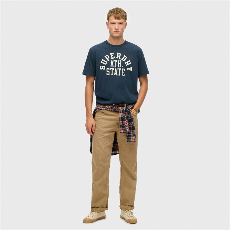 Herre atletisk t-shirt Nautical Navy - Billede 4