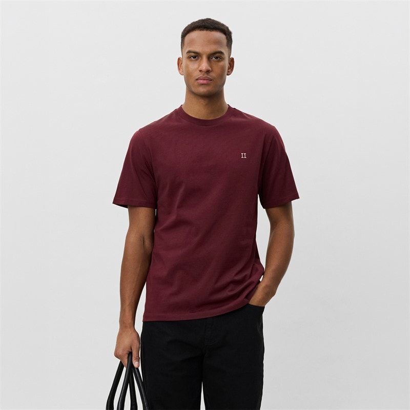 Les Deux Herre Core Kontrast T-shirt Chocolate Truffle Red - Billede 1