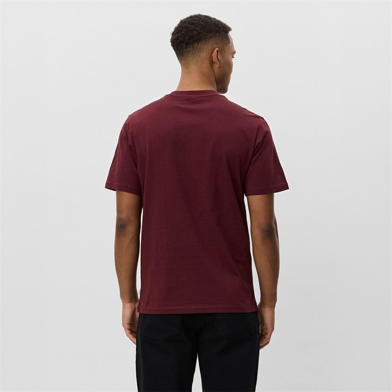Les Deux Herre Core Kontrast T-shirt Chocolate Truffle Red - Billede 2