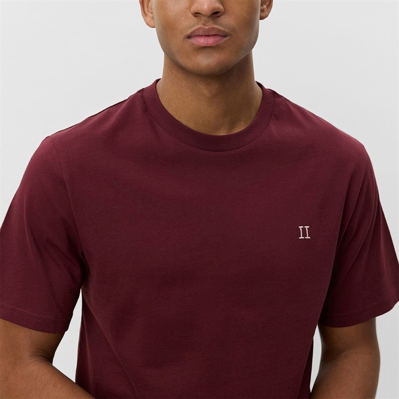 Les Deux Herre Core Kontrast T-shirt Chocolate Truffle Red - Billede 3