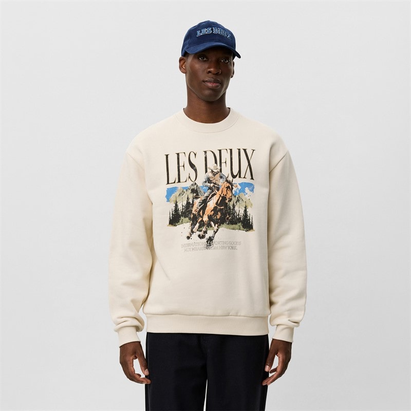 Les Deux Herre Cole Cowboy Sweatshirt Ivory