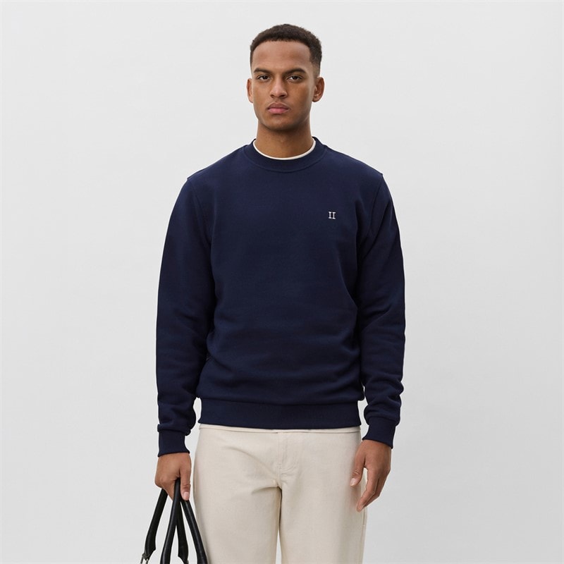 Les Deux Herre Core Kontrast Sweatshirt Dark Navy