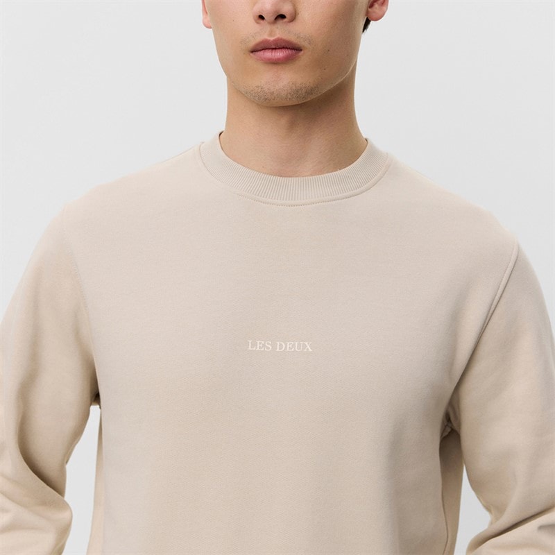Les Deux Herre Andrew Sweatshirt Light Sand - Billede 3