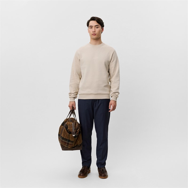 Les Deux Herre Andrew Sweatshirt Light Sand - Billede 4