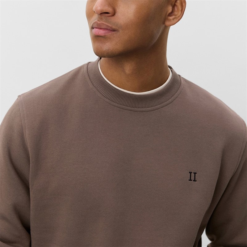 Les Deux Herre Core Kontrast Sweatshirt Mountain Grey Brown - Billede 3
