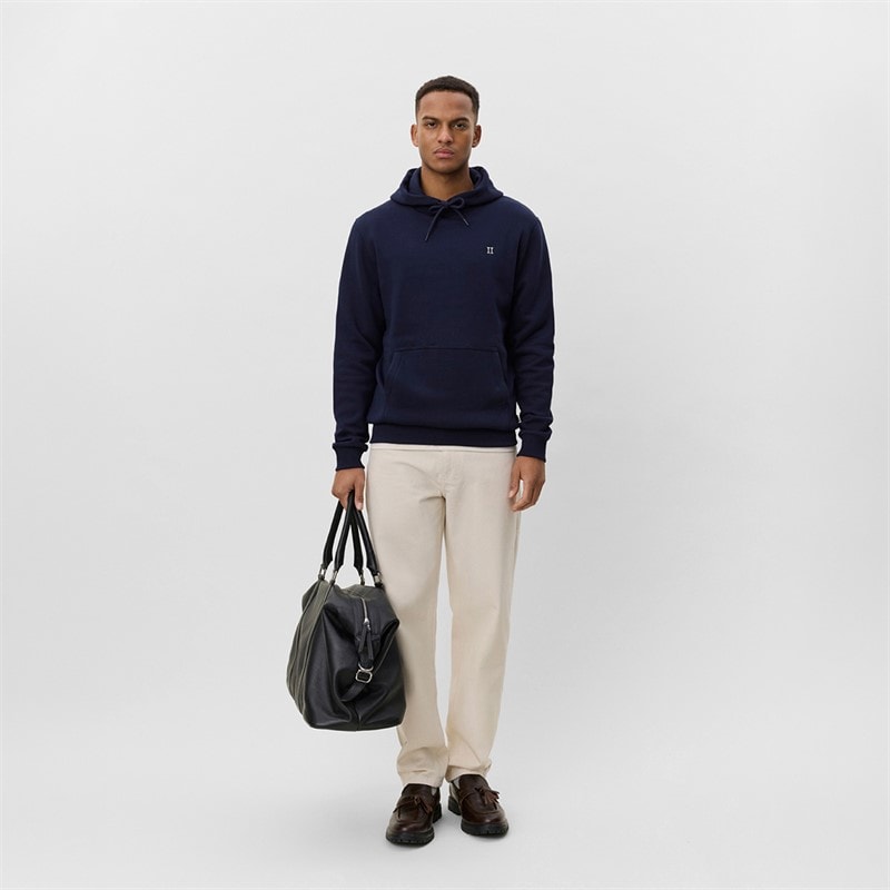 Les Deux Herre Core Kontrast Hættetrøje Dark Navy - Billede 4