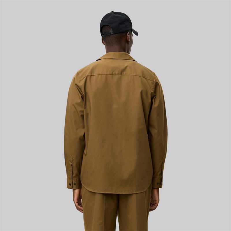 Les Deux Herre Jasper Heavy Twill Overshirt Dark Sand - Billede 2