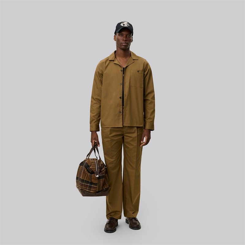 Les Deux Herre Jasper Heavy Twill Overshirt Dark Sand - Billede 4