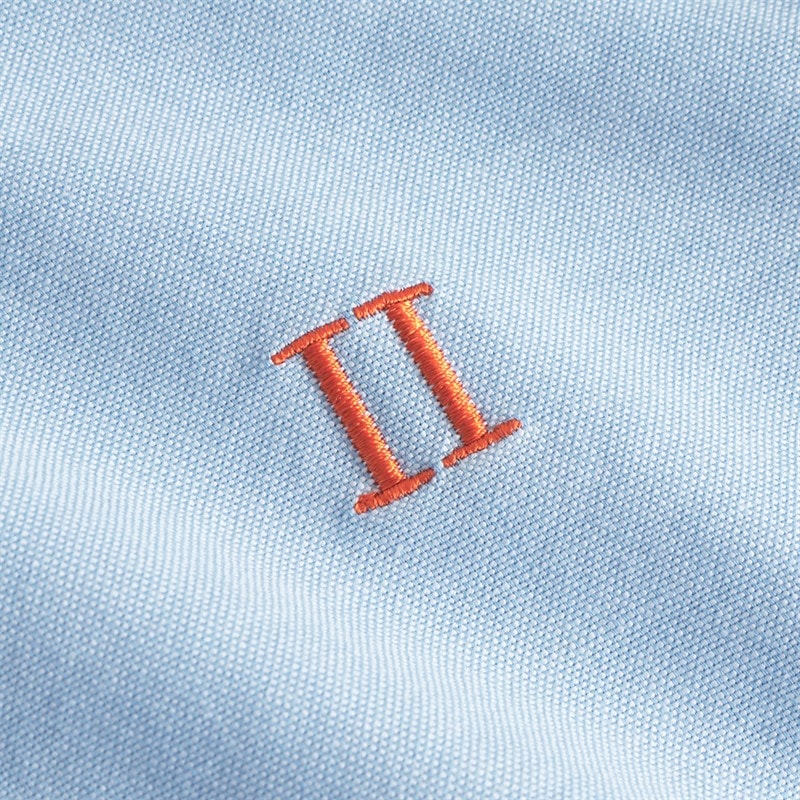 Les Deux Drenge Konrad Kontrast Oxford Skjorte Light Blue - Billede 3