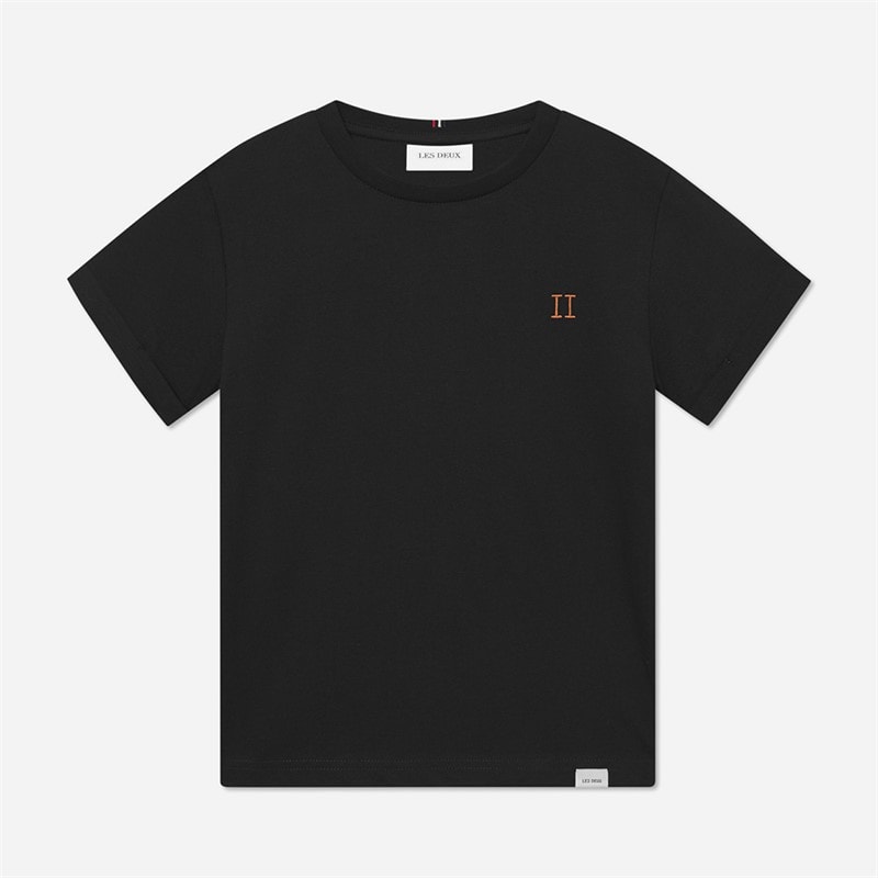 Les Deux Drenge Norregaard T Shirt Sort/Orange