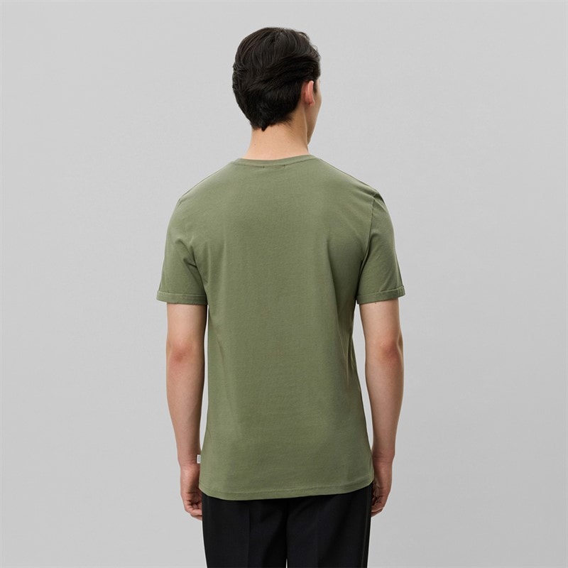 Les Deux Herre Norregaard Kontrast T-shirt Olivine Green - Billede 2