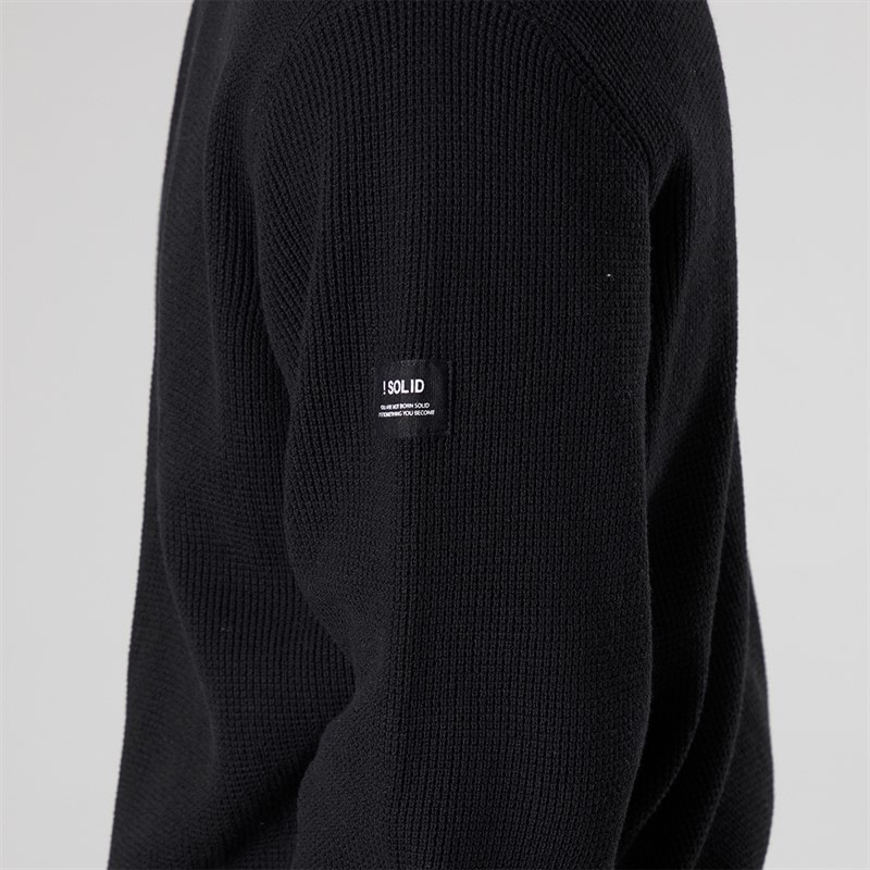 Solid Herre strik cardigan True Black - Billede 3