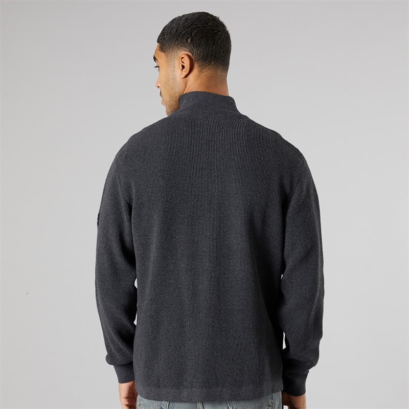 Solid Herre Strik Cardigan Mørk Grå Marl Dar Grey M - Billede 2