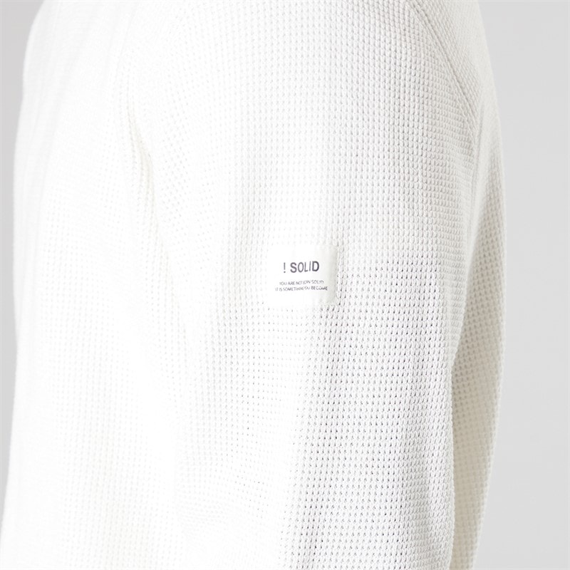 Solid Herre strik pullover sweater Off White - Billede 3