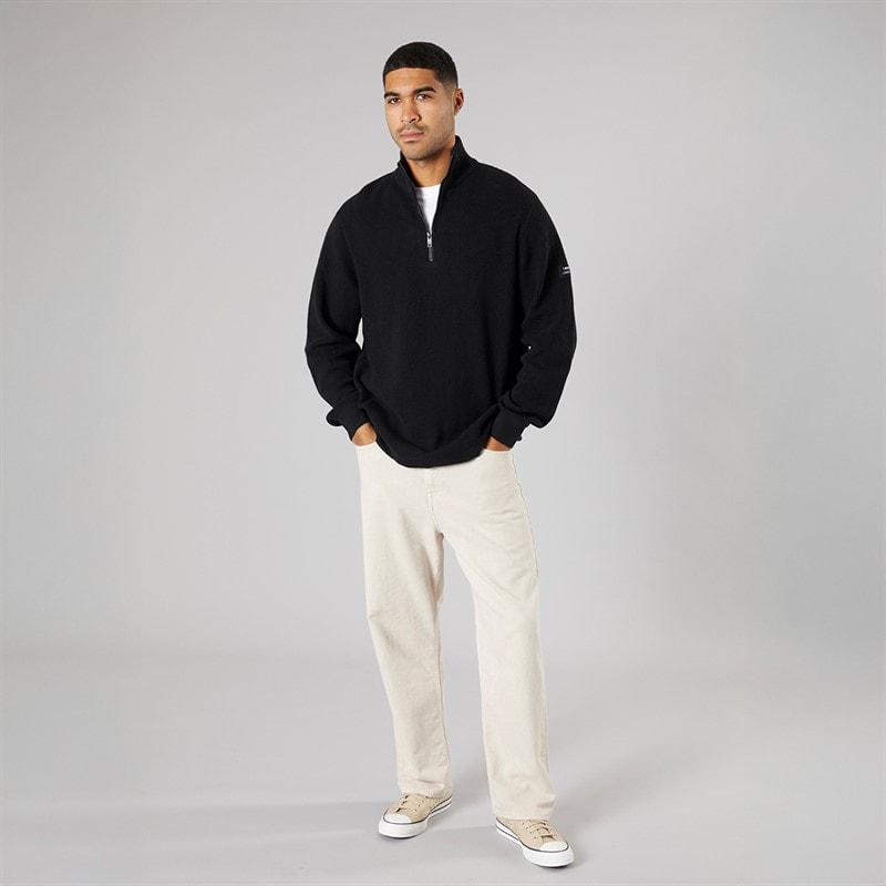Solid Herre strik pullover sweater True Black - Billede 4