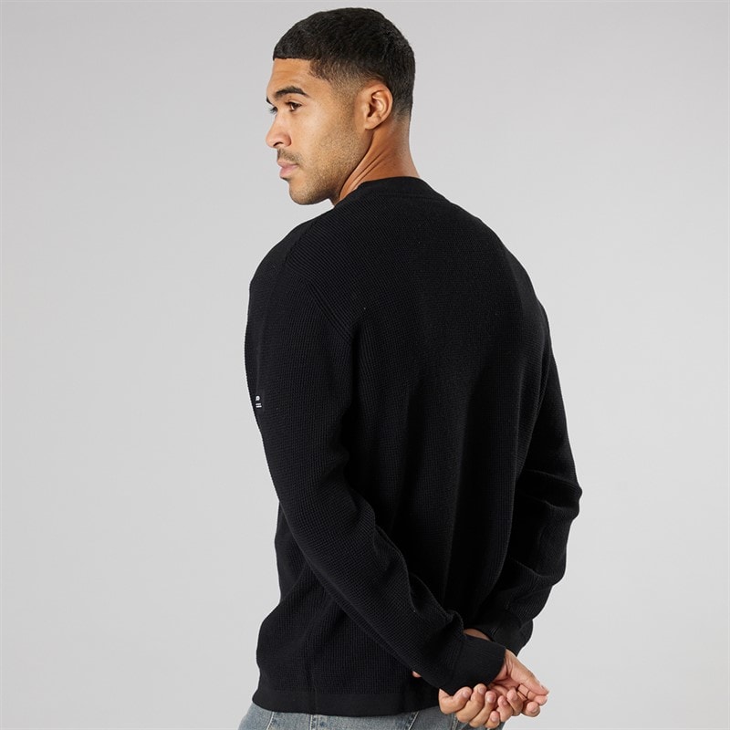Solid Herre strik pullover sweater True Black - Billede 2