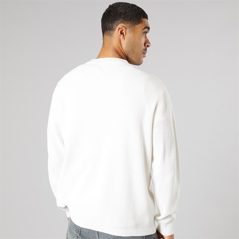Solid Herre strik pullover sweater Off White - Billede 2